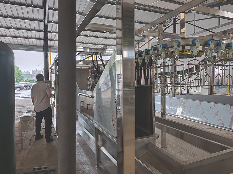 african delegation 500BPH poultry processing equipment line inspection