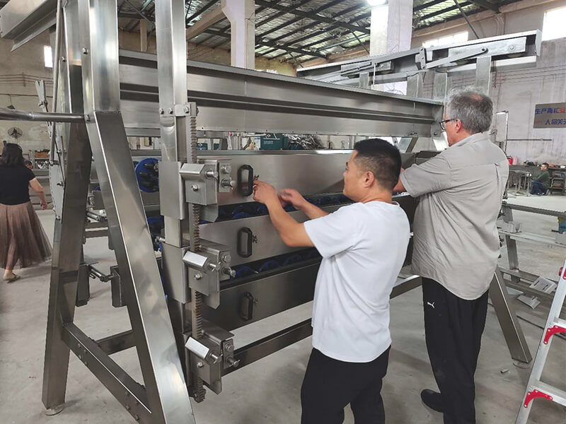 chicken plucker machine poultry slaughter machine quality check africa client 2