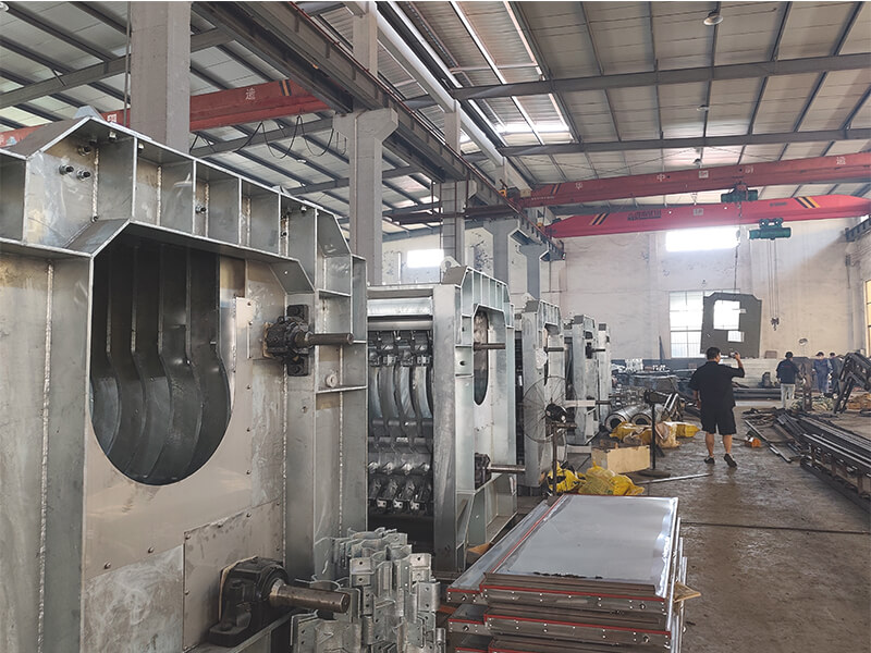 Pig slaughter line production inspection at HW Machinery