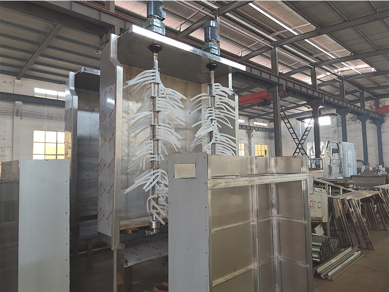 Pig slaughter line production inspection at HW Machinery